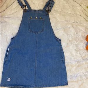 Denim overall dress